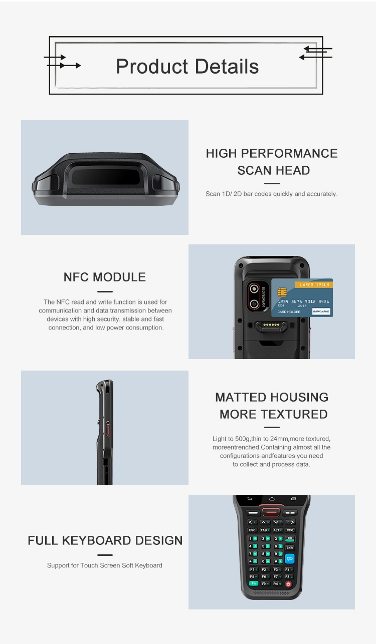 Blovedream Pdas Manufacturers IP66 Rugged PDA 2D Barcode Scanner PDA Handheld Android RFID Reader, 2D Android Barcode, 1d Laser Qr Code